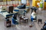 Cat Showa сцена японская стиль татами животные мини -мини -домашний рабочий стол японское исцеление маленькое украшение