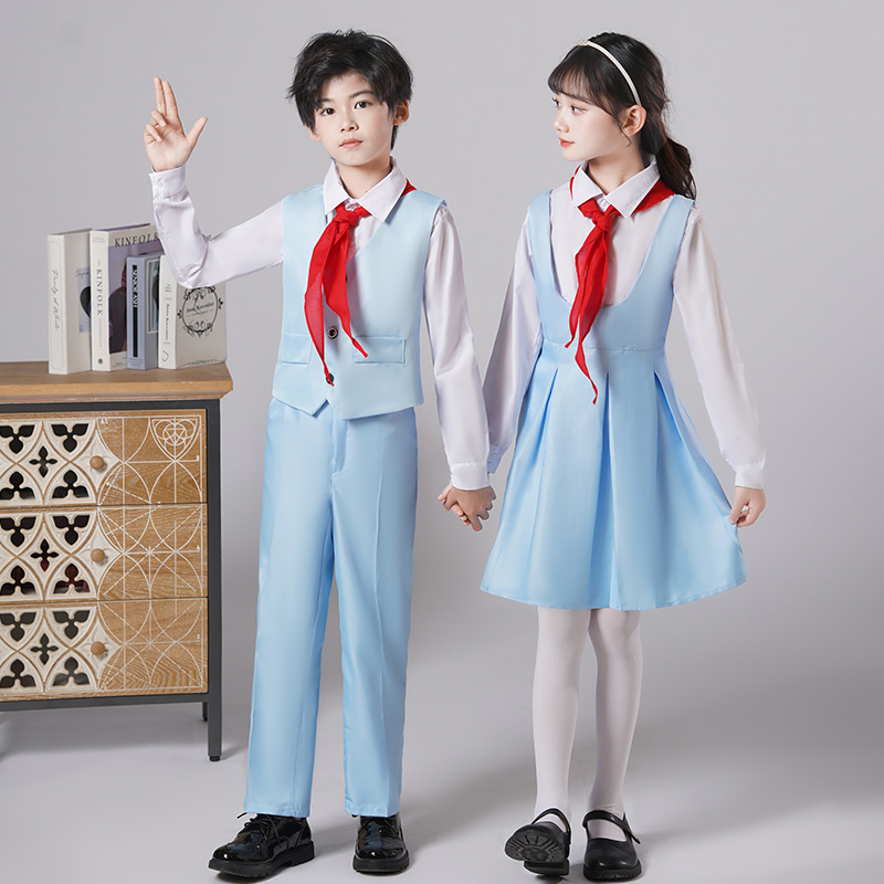 冯琳同款合唱服中小学生朗诵演出服六一儿童礼服套装运动会表演服 - 图2