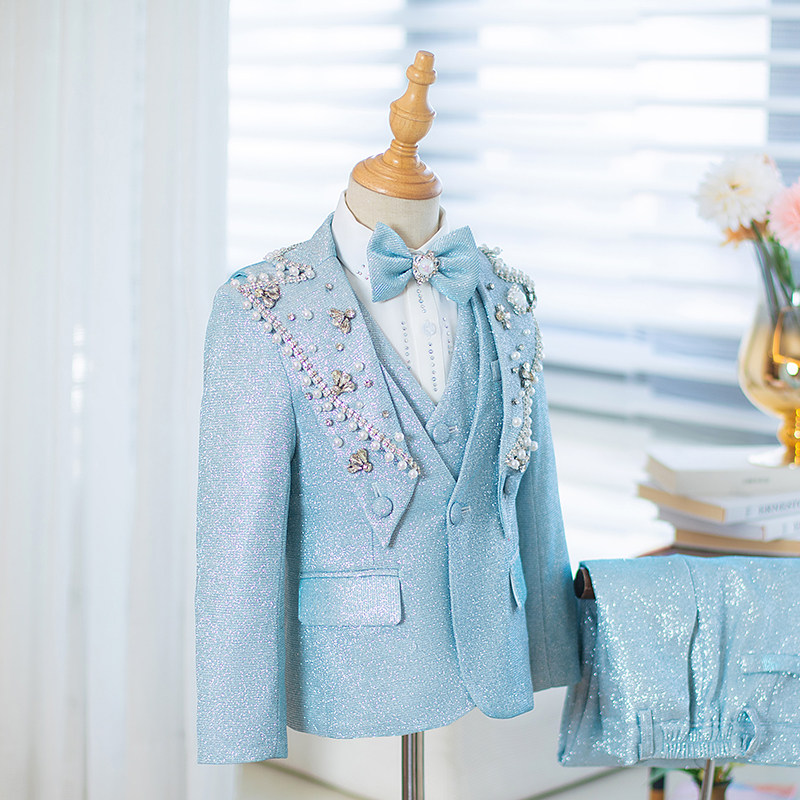 儿童西装套装高端重工模特走秀潮服男童礼服主持小西服钢琴演出服,淘宝优惠券,粉丝福利购,淘宝优惠卷