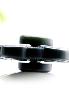 四通新疆和田玉手把玩件五福临门莲花玉石天然青玉指尖陀螺可旋转