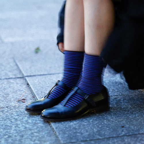 beeff女 无骨 条纹袜子中筒袜春夏ins百搭韩国日系撞色长袜学院风 - 图0