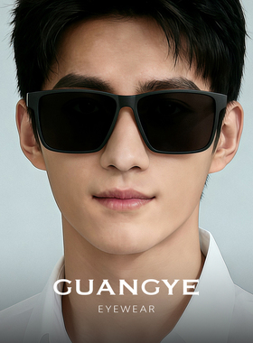 光野斯文窄框墨镜男士