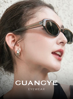 猫眼框偏光开车近视太阳镜