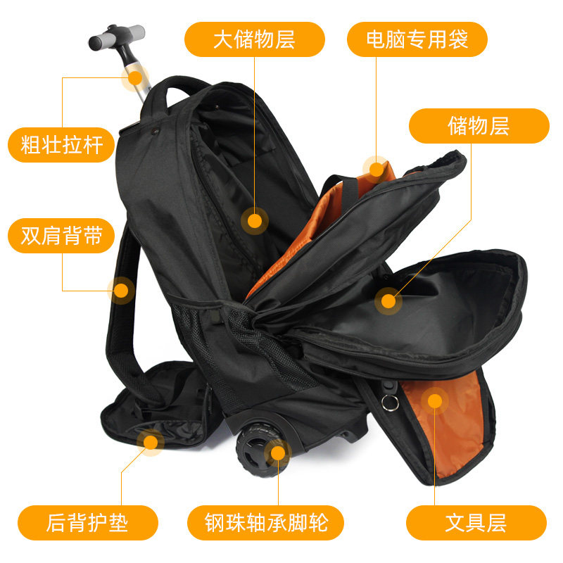 瑞士军刀大容量拉杆高中学生拉杆包 瑞世旅行箱