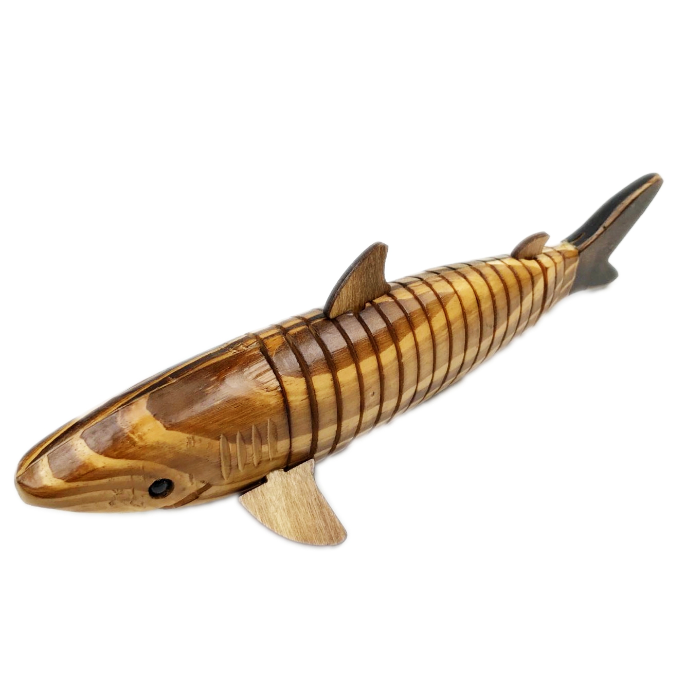 木质儿童玩具工艺品摆件海洋动物模型仿真逼真鲨鱼鳄鱼恐龙海豚