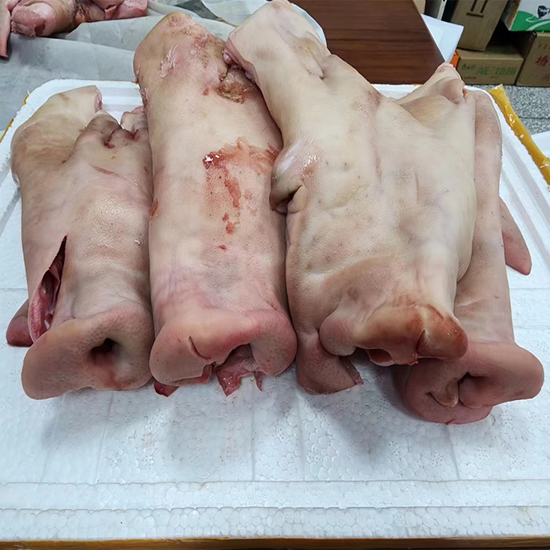 整张去骨猪脸皮20斤整箱新鲜冷冻生猪头皮腊猪脸食材5斤带猪鼻子 - 图1