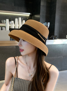 出游草帽灯罩帽女优雅夏秋