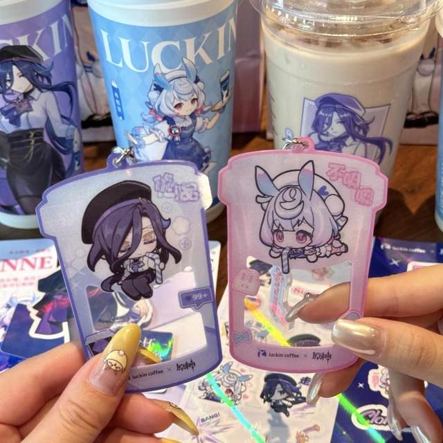 Luckin Genshin co-branded peripheral bubble machine stand