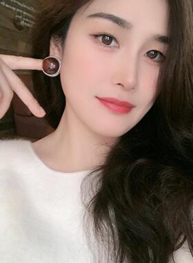 港岛落日法式复古美拉德色醋酸