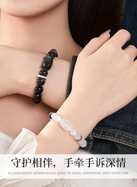 S925银情侣新中式转运珠手链