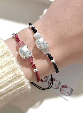 S925银HelloKitty猫手链轻奢学生