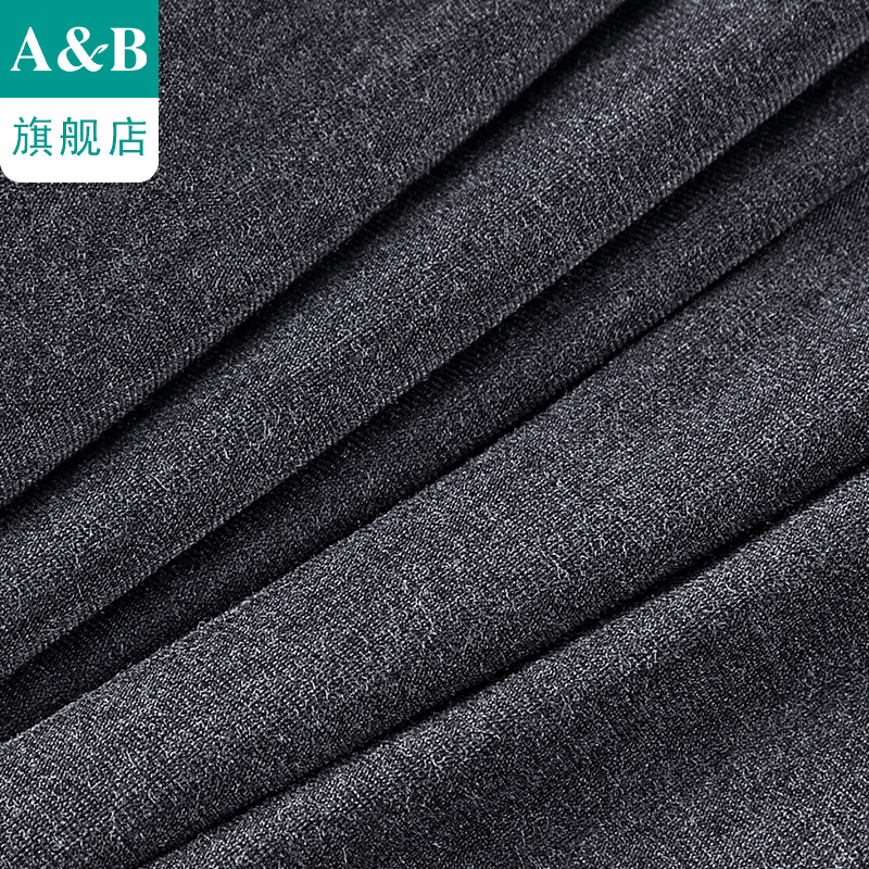 ab保暖内衣60S超薄羊绒蛋白圆领套装弹力舒适男士秋衣秋裤R966 - 图3