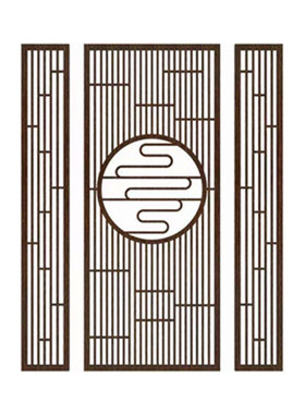 热销新中式实木花格东阳木雕客厅玄关镂空隔断彷古门窗雕花背景墙