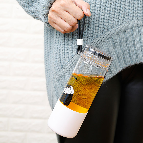 Korean style trendy literary portable small fresh student water cup