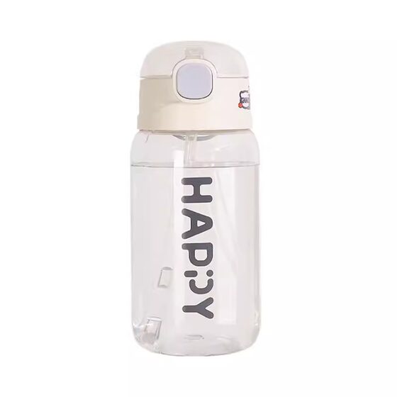 2024 new style high temperature resistant plastic water cup with straw cup for girls, high-looking portable snap cup for summer boys