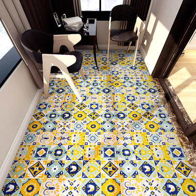 卫生间浴室地贴装饰防水耐磨防滑自粘瓷砖贴纸地板贴厨房防油贴纸