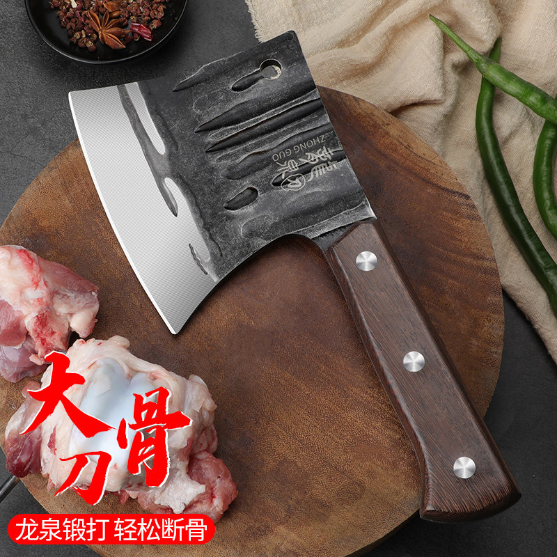龙泉砍骨头专用刀斩骨刀剁骨刀家用斧头刀屠夫专业商用斩大骨头刀_虎窝淘