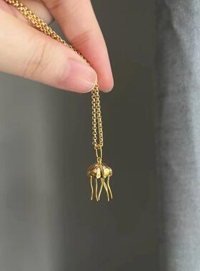 英国george melis欧美小众章鱼水母吊坠项链海底系列珍珠巴洛克