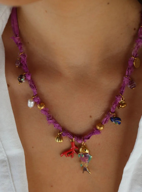 英国george melis海边度假多巴胺项链高级配爱心珍珠小鱼diy项链