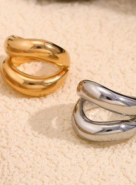 英国george melis欧美ins时尚简约小众设计感手饰镀18k金嘴唇