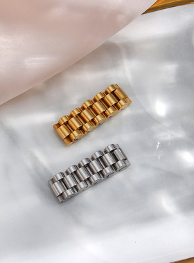 英国george melis欧美时尚简约百搭个性手饰镀18k金小众精致表带