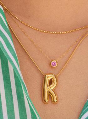 英国George Melisins简约十二生辰石圆形吊坠项链女就经典12