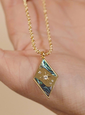 英国George Melis欧美时尚八芒星月亮毛衣链女高级感长款复古