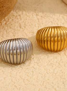 英国george melis欧美时尚气质小众设计个性手饰316l镀18k金高级