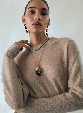 英国george melis彩色多吊坠项链欧美星星吊坠爱心吊坠女士简约