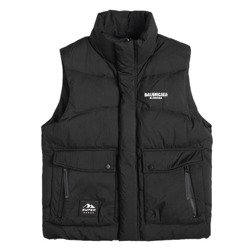 羽绒短款马甲男运动简约立领羽绒马夹休闲面包服保暖外套帅气背心 - 图3