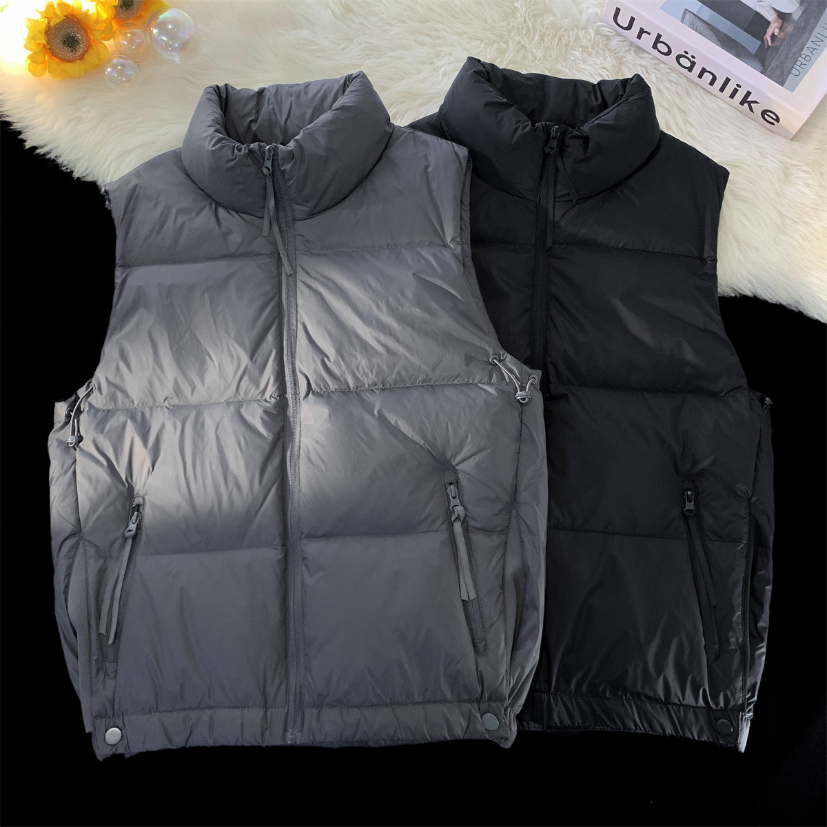 立领羽绒马甲男2025秋冬新款纯色坎肩外套青年韩版保暖羽绒服背心,淘宝优惠券,粉丝福利购,淘宝优惠卷