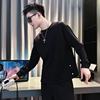 Internet celebrity trendy brand men's sweatshirt solid color round neck bottoming shirt