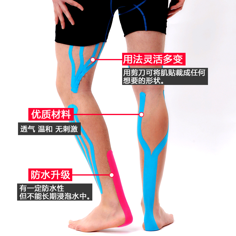 AQ肌肉贴防肌肉拉伤贴效能贴运动胶带绷带护膝护踝弹性肌内效贴布-图1