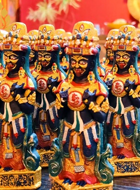 擦擦唐卡3D立体手工彩绘佛像扎基拉姆供奉神像黑财神摆件摆台家用