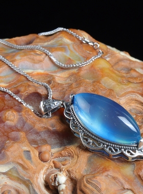 男女海蓝宝天然吊坠镶嵌收藏级