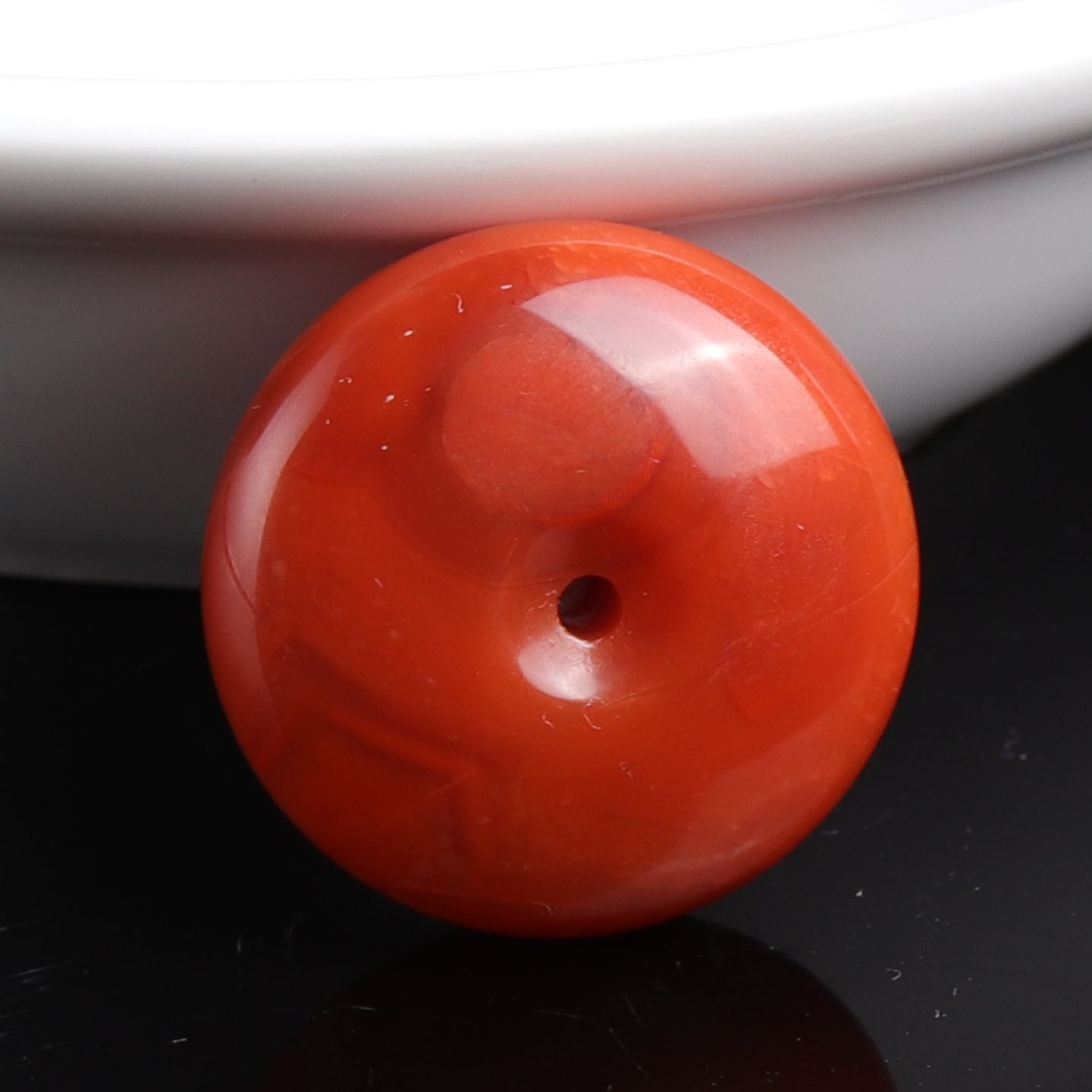 天然南红玛瑙 平安扣 吊坠情人节礼物饰品男女款一图一物 - 图0