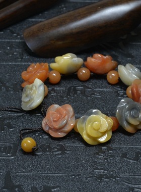 天然新疆手链彩玉