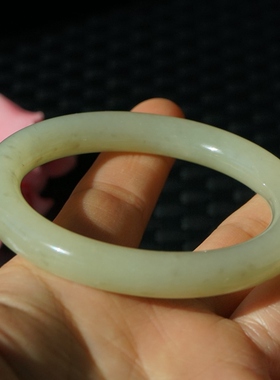 4#内径51mm天然和田玉手镯小手镯小尺寸油润通透青白玉小口径