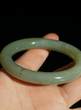 12#内径551mm正品纯天然和田玉手镯青白玉小手镯细条圆条儿童手镯