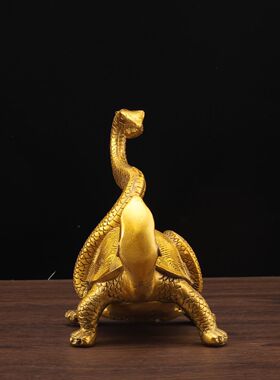 黄铜龙龟摆件玄武神兽四大神兽招财镇宅进宝龟蛇家居客厅风水摆件