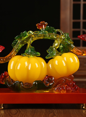 大丰收南瓜摆件家居客厅玄关开门红礼物乔迁新居开业招财工艺品