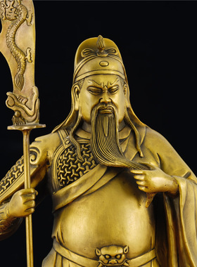 《忠义盖世》铜武关公摆件关羽关二爷关公佛像供奉神像