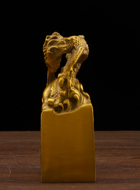 黄铜印章摆件龙行天下印章九龙玉玺官印印章家居客厅办公室礼品