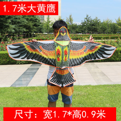 老鹰风筝潍坊风筝风兜鹰大黄鹰弯鹰三角鹰前撑杆老鹰风筝吓鸟老鹰 - 图1