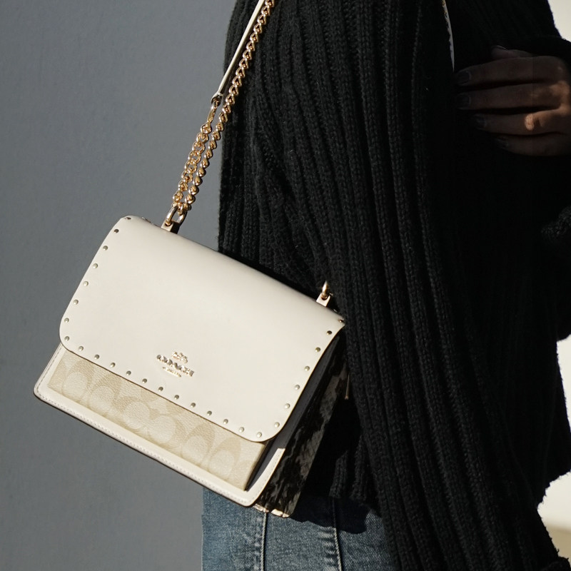 coach风琴包奥莱款单肩斜挎女包 3H2O海外女士包袋