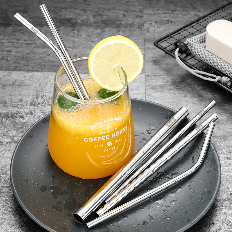 短款316不锈钢吸管马克杯金属吸管家用儿童孕妇循环使用环保饮管 - 图3