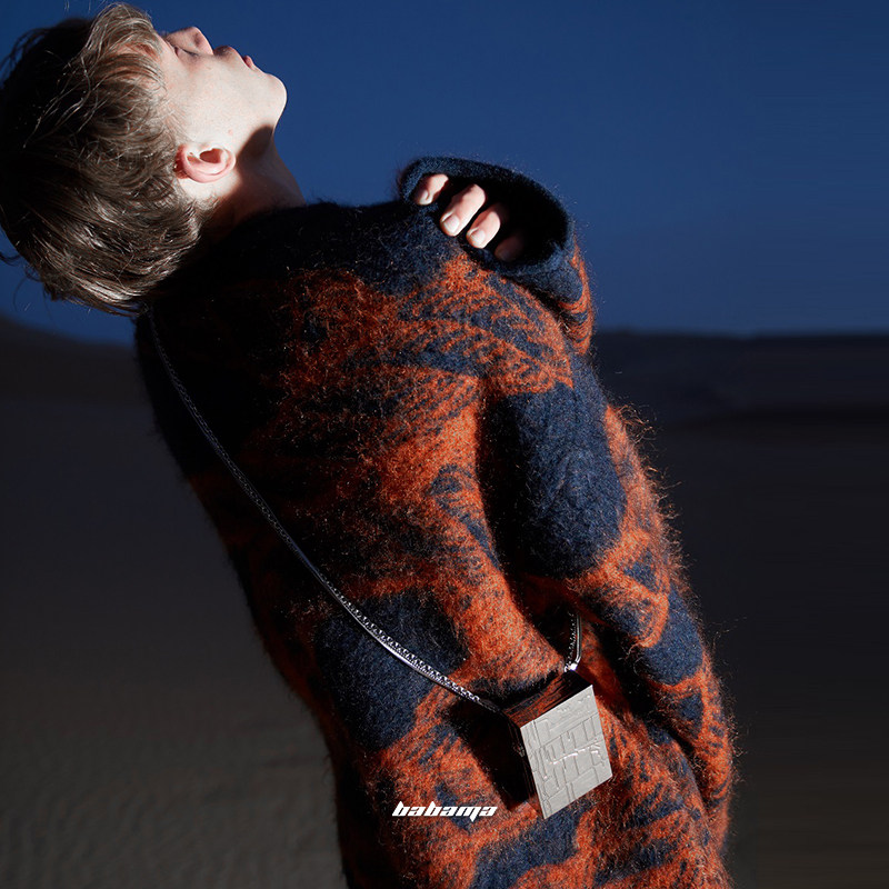 babama新款2024烟盒包男小众小方包链条潮流合伙人同款单肩斜挎包 - 图1