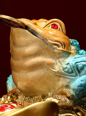 珍如意金蟾蜍招财摆件店铺办公室客厅装饰铜金蟾开业乔迁送朋友高