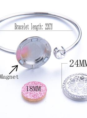 简约香水香薰手镯生命树手链镂空手饰相盒香薰精油手链男女情侣手