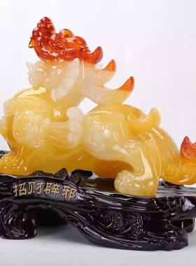中式貔貅摆件  皮休公司店铺开业乔迁吧台老板台装饰客厅酒柜礼品
